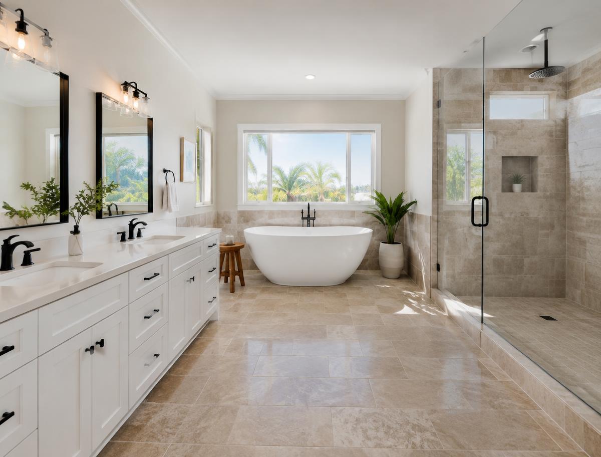Freestanding tub suite