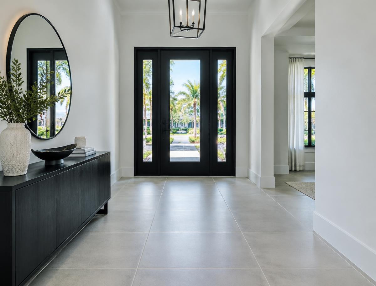Porcelain entry tiles
