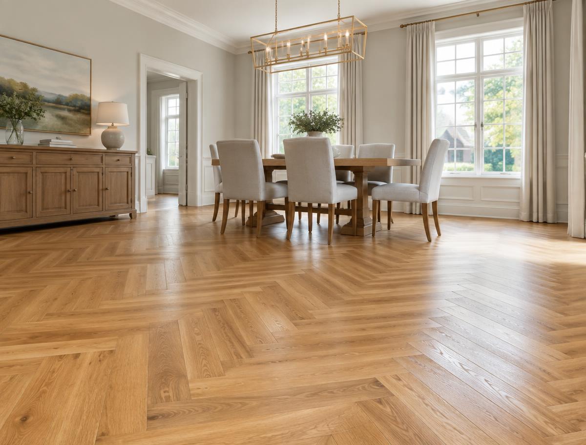 Herringbone hardwood