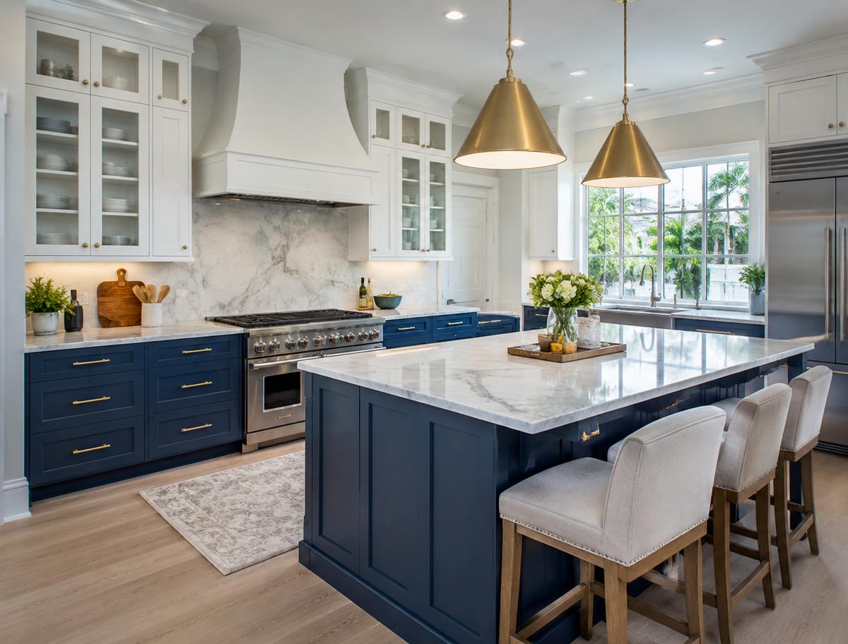 Navy island kitchen