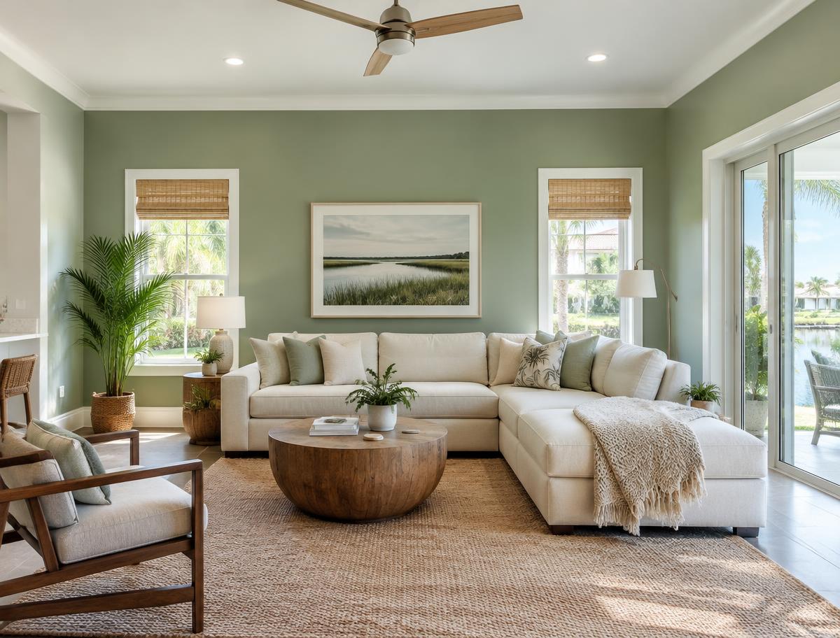 Sage living room